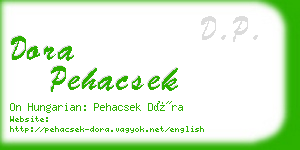 dora pehacsek business card